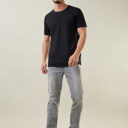 TIM PARIS Men Original Slim Fit Mid-Rise Heavy Fade Stretchable Jeans image 2