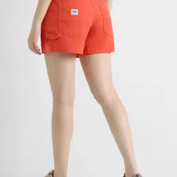 Lee Red Denim Shorts image 2