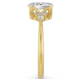 Emori 14k Yellow Gold & Diamond Oval Cluster Engagement Ring image 2