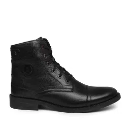 Zoom Shoes Men's Black Derby Boots image 2