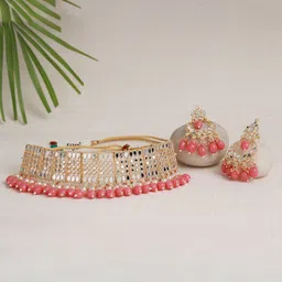 Anouk Gold-Plated Artificial Stones-Studded & Beaded Jewellery Set-picture-29