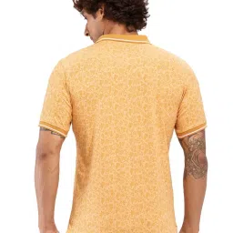 Raymond Beige Slim Fit Printed Polo T-Shirt image 2