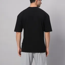 Griffel Black Cotton Loose Fit Printed Co-Ord Set image 2