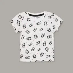 Juniors by Lifestyle Kids White Cotton Printed T-Shirt-picture-33
