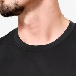 DOMYOS By Decathlon Men Black Regular Fit T-Shirt image 3