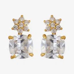 Kushal's Fashion Jewellery White Gold Polished Silver Earring for Women-picture-20