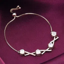 GIVA 925 Silver Zircon Excess Bracelet for Women & Girls-image-51