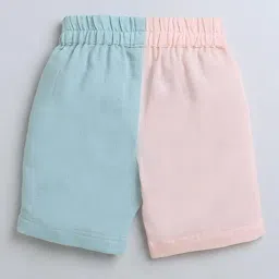 ZIP ZAP ZOOP Boys Pink Cotton Color blocked Shorts image 2
