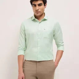 The Bear House Green Polycotton Striped Regular Fit Shirt-picture-33