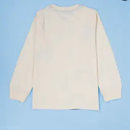 KiddoPanti Boys Beige Cotton Printed T-Shirts image 2