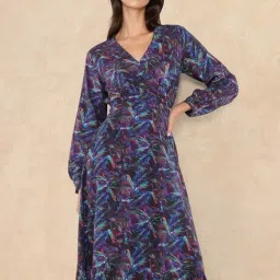 RAREISM Multi Viscose Printed Long Sleeves Dress image 5