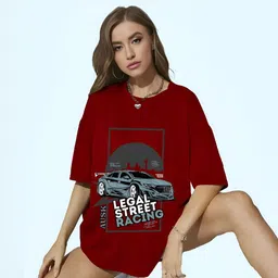 AUSK Women Graphic Printed Oversized T-shirt-image-88