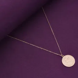 Kai Jewel Sterling Silver Rose Gold Minimalistic Aquarius Zodiac Engraved Disc Chain Necklace-picture-20