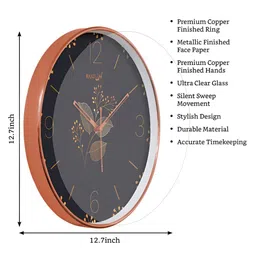 RANDOM Black Printed Traditional Wall Clock image 4