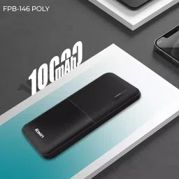 Foxin FPB-146 Poly 12 W Fast Charging Li-Polymer 10000 mAh Black Portable Power Bank image 2