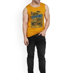 SLOWLORIS Men Pack Of 2 Printed Gym Vests VSL26 CMB(ZOZO MAROON)(OVRTNK MUSTARD) image 3