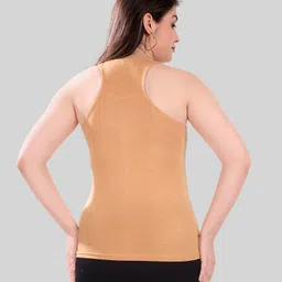 TUMMY Sleeveless Solid Maternity Nursing Tank Top - Beige image 3