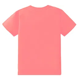 KAVEE Pure Cotton Half Sleeves Cute Teddy Bear & Nice Text Printed Bio Washed Tee - Peach image 3