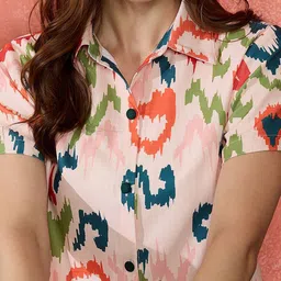 IVY BY KIBO Printed Shirt & Trousers Co-Ord Set image 2