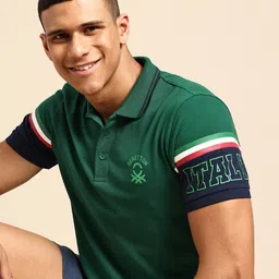 United Colors of Benetton Men Brand Logo Printed Polo Collar T-shirt-picture-27