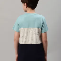 Cantabil Boys Blue & White Graphic Print T-Shirt image 2