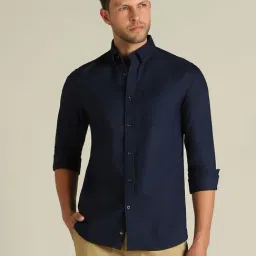 Dockers Navy Cotton Straight Fit Shirt-image-0