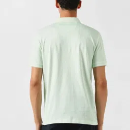 Van Heusen Green Cotton Regular Fit Polo T-Shirt image 2