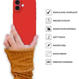 Sprig Back Cover for IPHONE 16 (Red) image 3