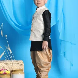 VASTRAMAY Boys Multicolor Embroidery Full Sleeves Kurta Sets image 2