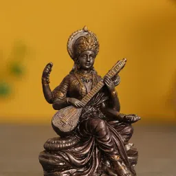 eCraftIndia Assorted Multicolor Rakhi with Saraswati Idol image 2