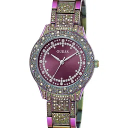 GUESS Shooting Star Women Purple Round Dial Analog Watch - GW0746L3 image 2