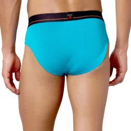 Frenchie Blue Elastane Solid Briefs - Pack Of 2 image 2