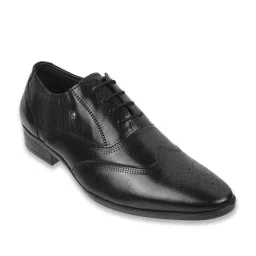 Metro Men's Black Brogue Shoes image 2