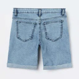 Fame Forever by Lifestyle Boys Blue Cotton Solid Shorts image 2