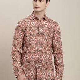Turtle Brown Slim Fit Printed Shirt-picture-13
