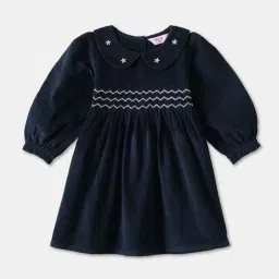 R&B Kids Navy Embellished Regular Fit Dress-picture-14