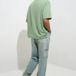 nuon men Nuon by Westside Blue Faded Relaxed-Fit Mid-Rise Jeans image 2