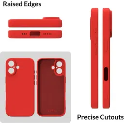 Sprig Back Cover for IPHONE 16 (Red) image 2