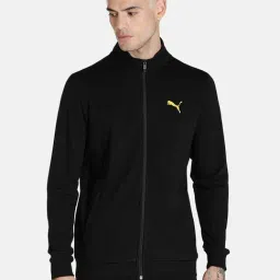 Puma Black Cotton Slim Fit Printed Sweatshirt-image-93