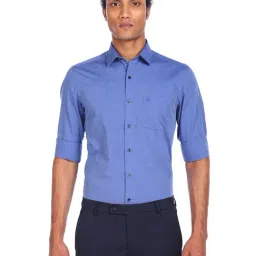 Arrow Blue Cotton Regular Fit Shirts-image-55
