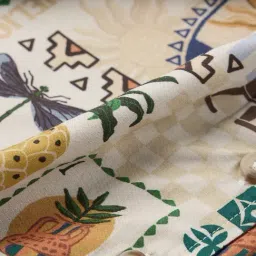 The Souled Store Beige Cotton Graphic Shirt image 5