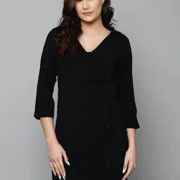 Allen Solly Black A-Line Dress-picture-46