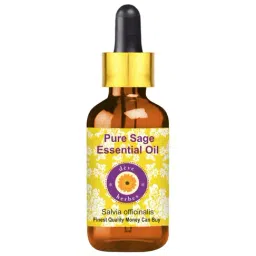 Deve Herbes Pure Sage Essential Oil with Glass Dropper - 15 ml-image-1