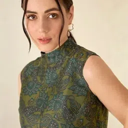 SALT Attire Green Printed Top image 5