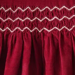 R&B Kids Red Embroidery Regular Fit Dress image 5