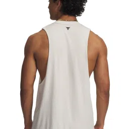 Under Armour White Regular Fit Printed Tank Tee image 2
