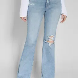 American Eagle Blue Cotton Solid Jeans-picture-34