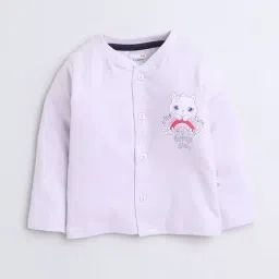 Bumzee Kids Lilac Floral Print Full Sleeves Jhabla With Pyjamas image 3