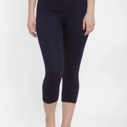 Gracit Navy & Brown Mid Rise Capris - Pack Of 2 image 2
