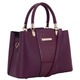 Giordano Maroon Textured Medium Handbag image 2